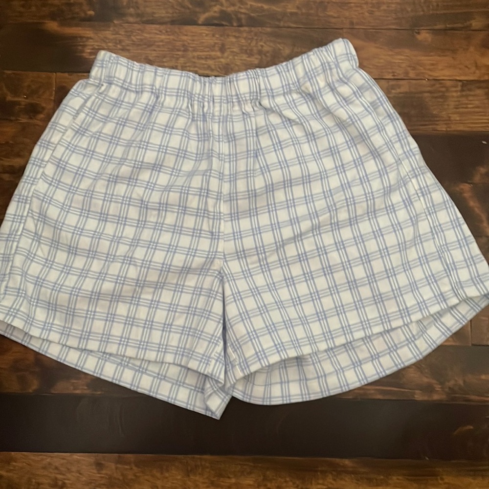 Brandy Melville blue and white lounge shorts. 100% cotton. New with tags
